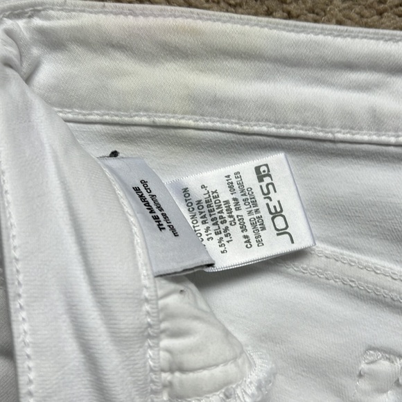 Joe’s The Markie Hennie Mid rise skinny crop jeans White 26 NWOT - Picture 15 of 16